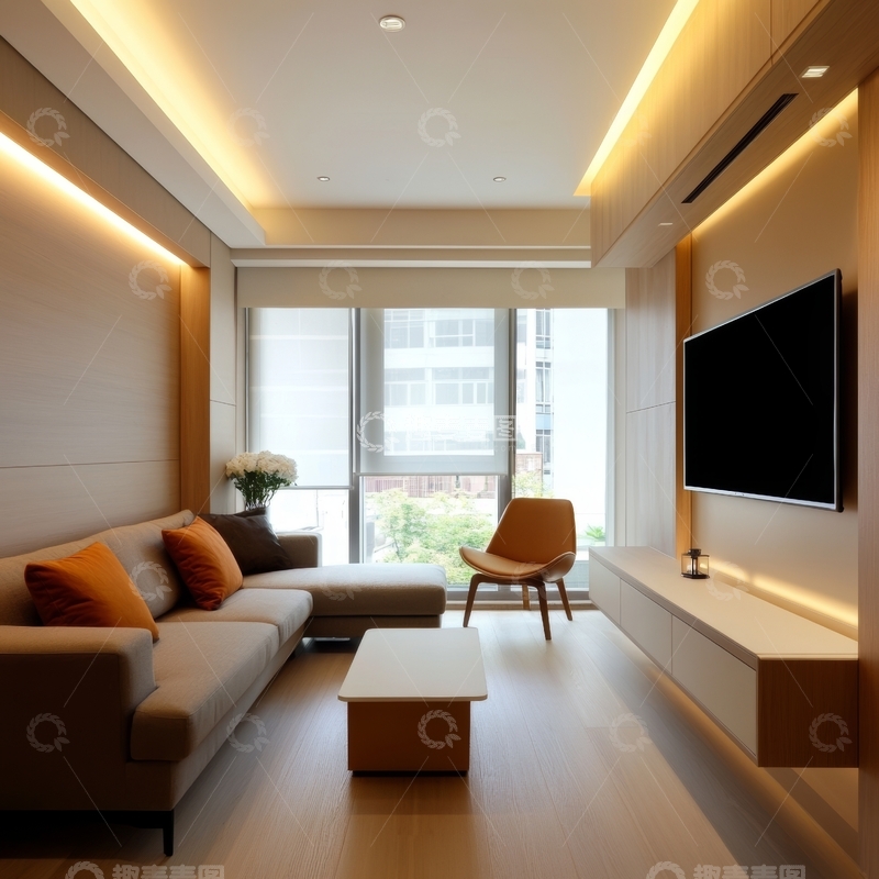 高清大图下载【趣麦麦图】现代简约客厅设计