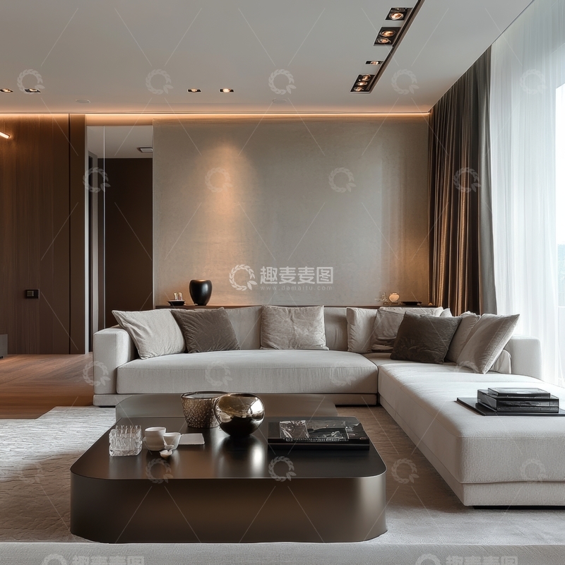 高清大图下载【趣麦麦图】现代简约客厅设计