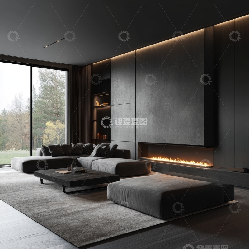 高清大图下载【趣麦麦图】现代简约客厅设计