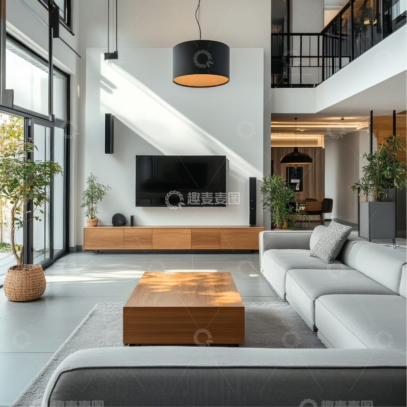 高清大图下载【趣麦麦图】现代简约客厅设计