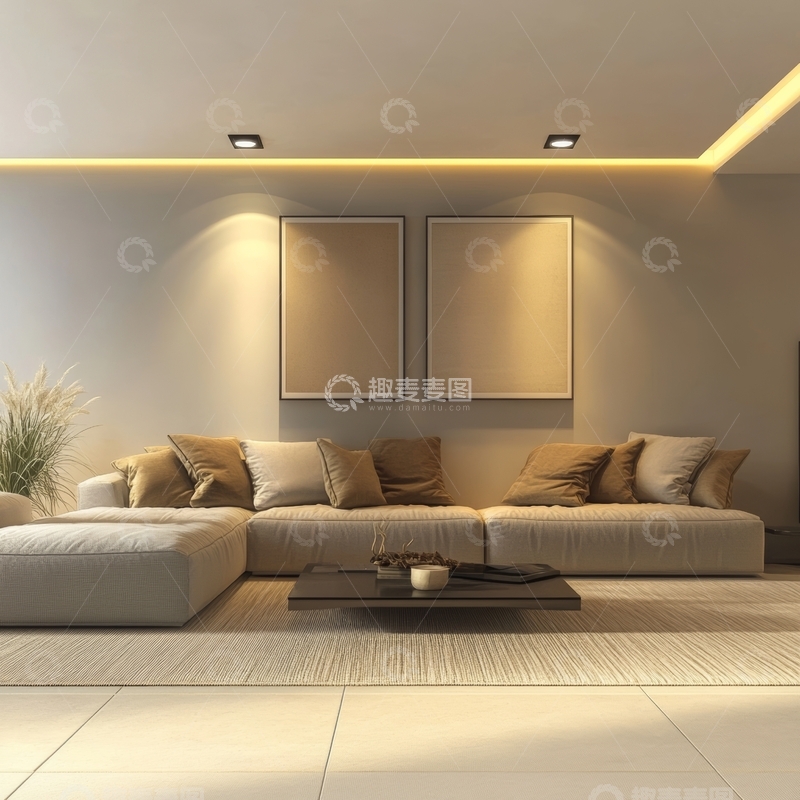 高清大图下载【趣麦麦图】现代简约客厅设计
