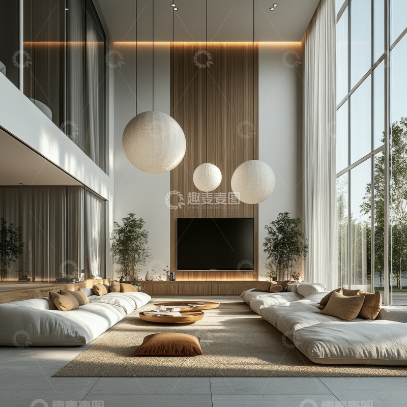 高清大图下载【趣麦麦图】现代简约客厅设计