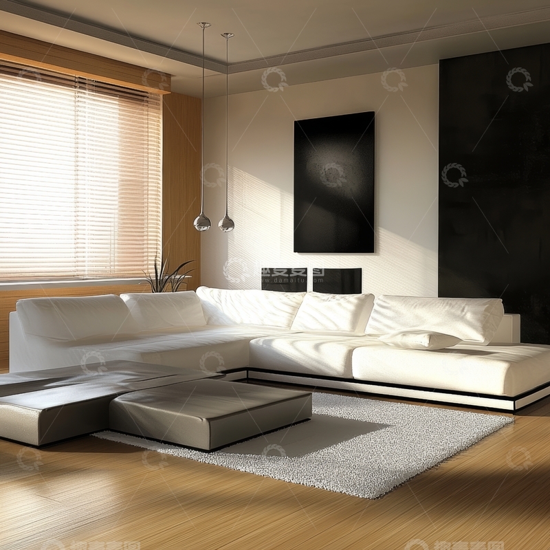 高清大图下载【趣麦麦图】现代简约客厅设计