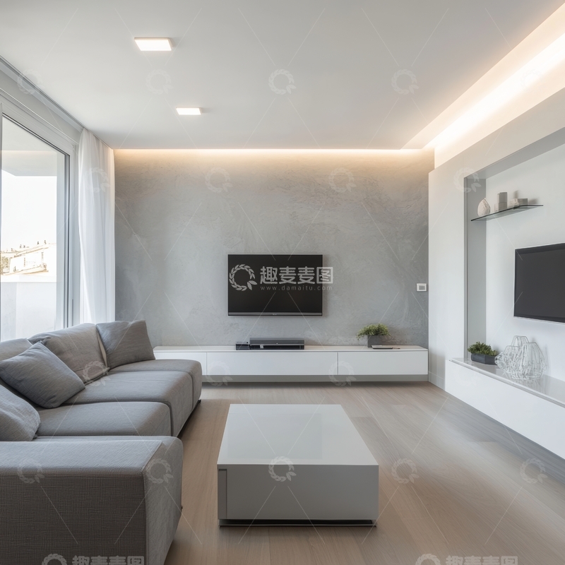 高清大图下载【趣麦麦图】现代简约客厅设计
