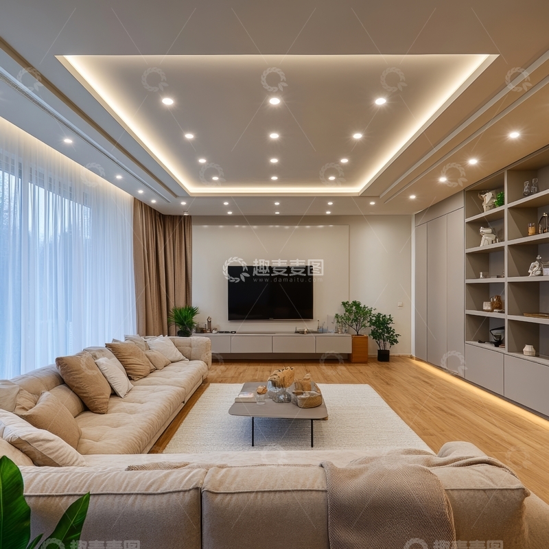 高清大图下载【趣麦麦图】现代简约客厅设计