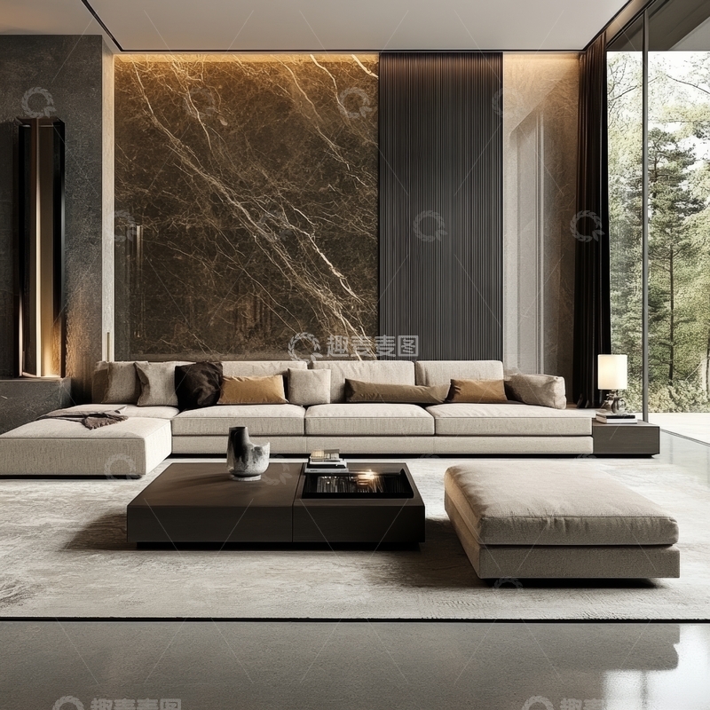 高清大图下载【趣麦麦图】现代简约客厅设计