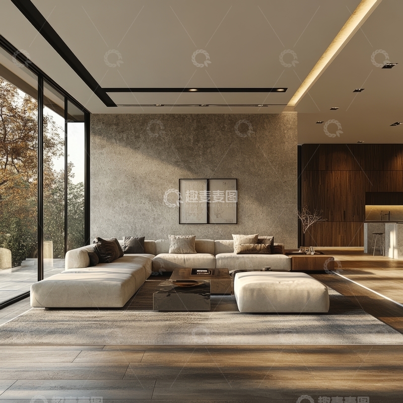 高清大图下载【趣麦麦图】现代简约客厅设计