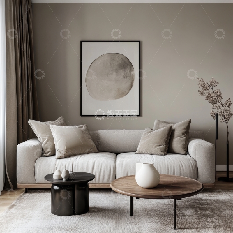 高清大图下载【趣麦麦图】现代简约客厅布置