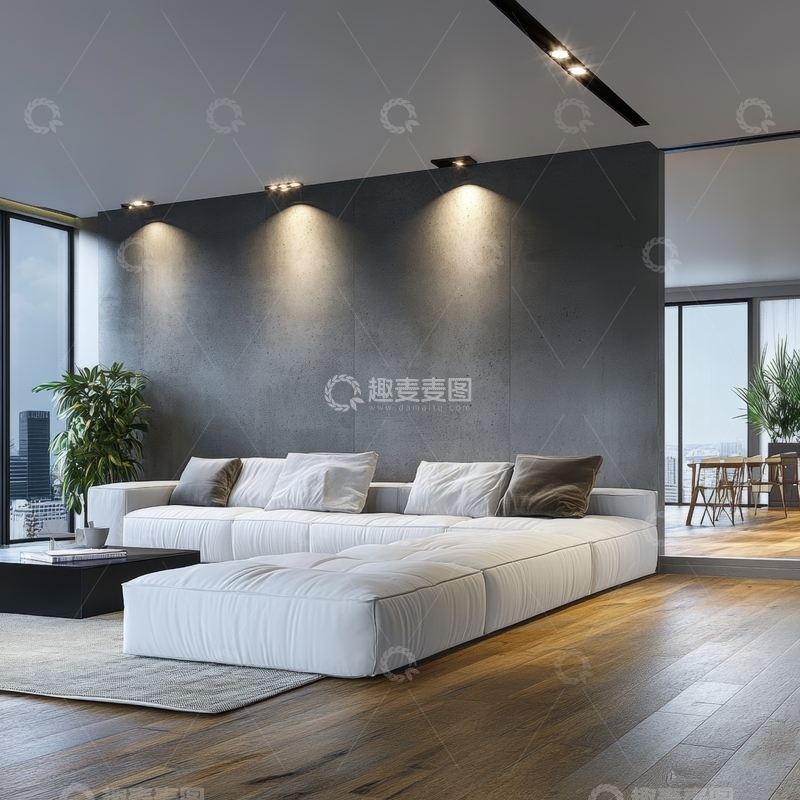 高清大图下载【趣麦麦图】现代简约客厅设计