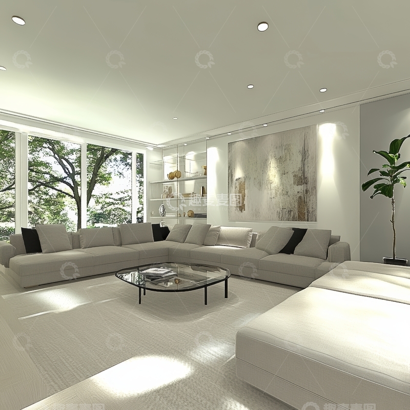 高清大图下载【趣麦麦图】现代简约客厅设计