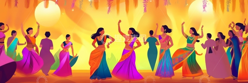 高清大图下载【趣麦麦图】色彩斑斓的舞蹈庆典