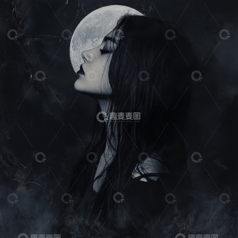 月光下的神秘女子