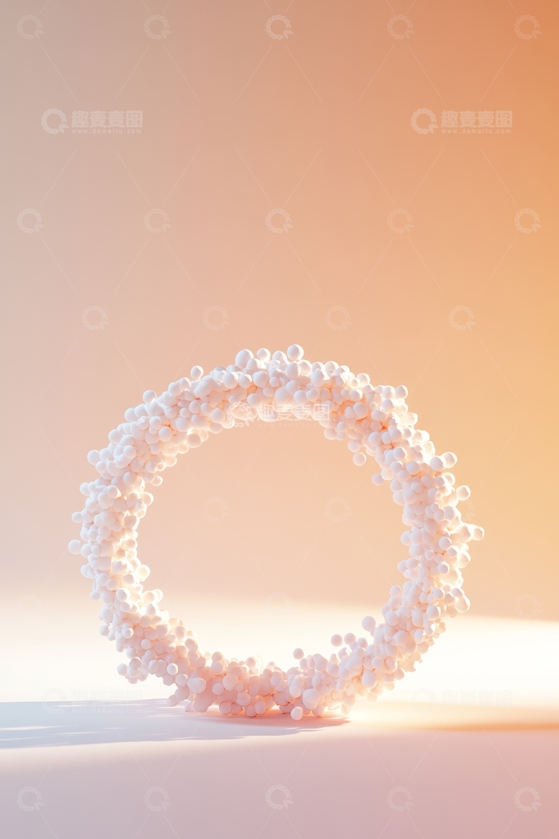 高清大图下载【趣麦麦图】珠状结构环形艺术装置