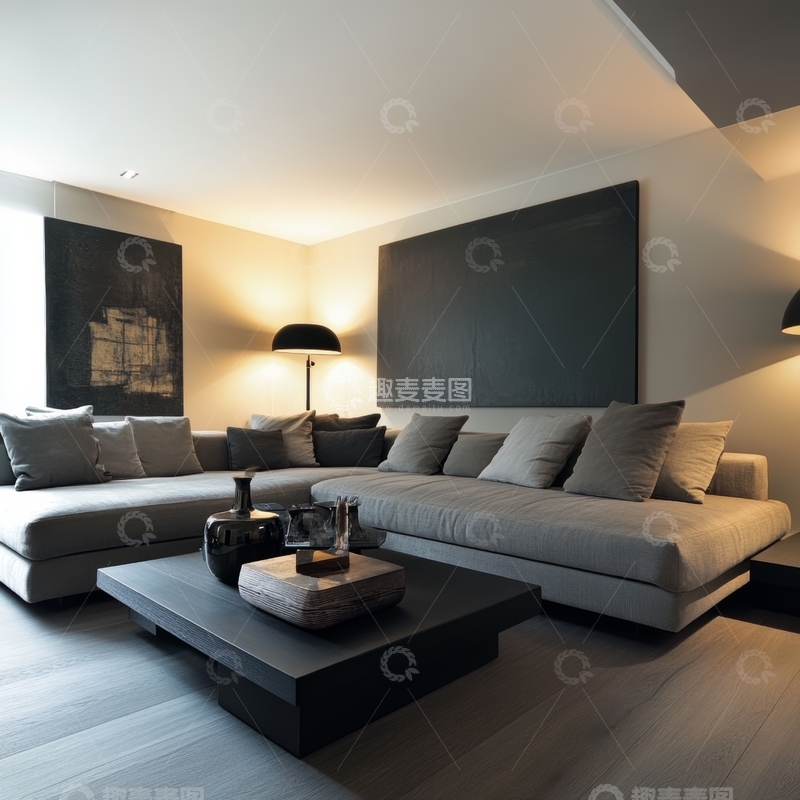 高清大图下载【趣麦麦图】现代简约客厅设计