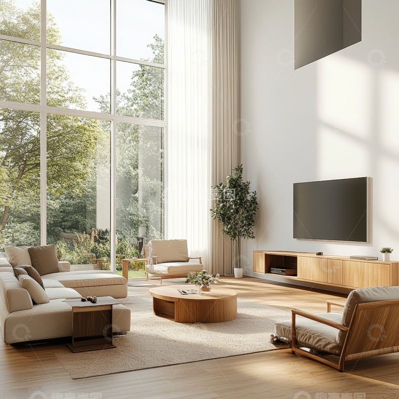 高清大图下载【趣麦麦图】现代简约客厅设计