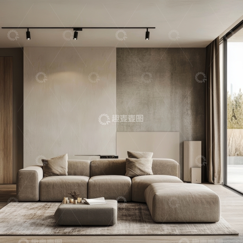 高清大图下载【趣麦麦图】现代简约客厅设计