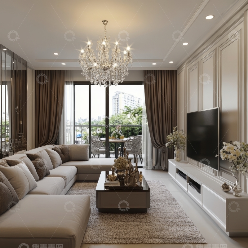 高清大图下载【趣麦麦图】现代客厅设计，温馨舒适家居环境