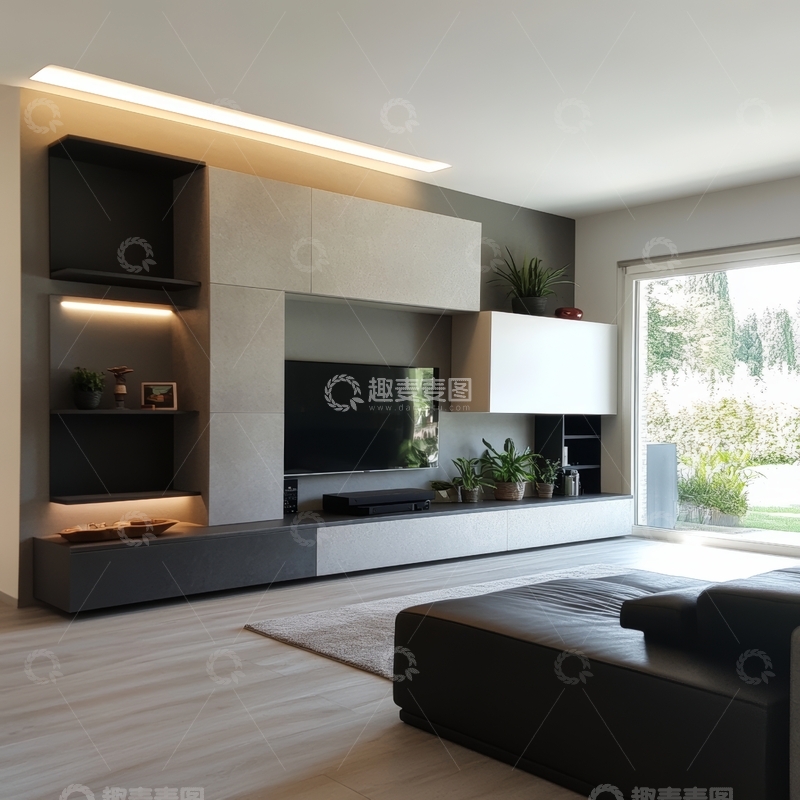 高清大图下载【趣麦麦图】现代简约客厅设计
