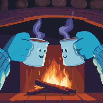 篝火旁的热饮时刻