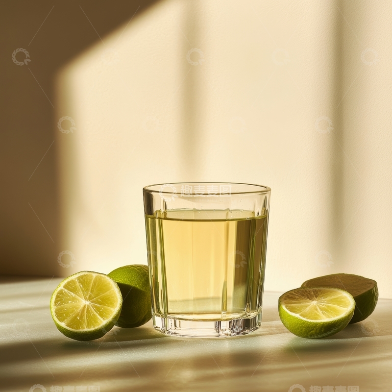 高清大图下载【趣麦麦图】柠檬汁饮品与切片柠檬