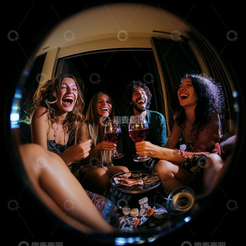 车内聚会，朋友共享欢乐时光