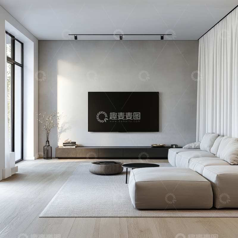 高清大图下载【趣麦麦图】现代简约客厅设计