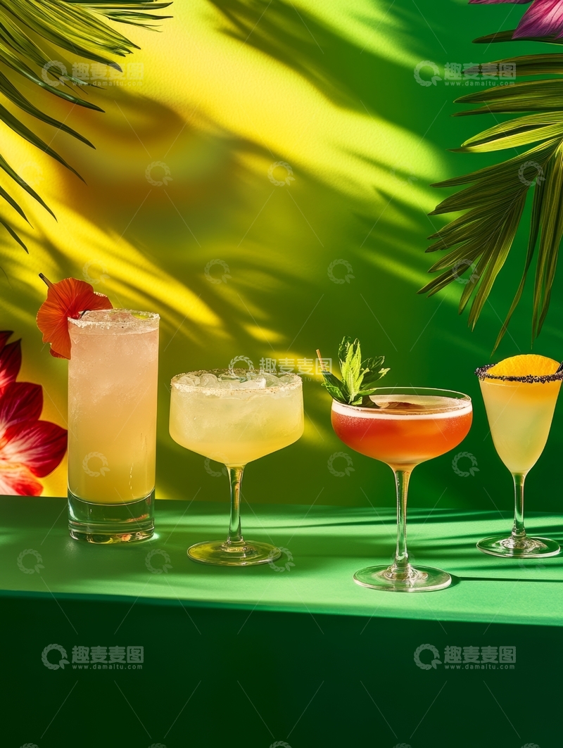 高清大图下载【趣麦麦图】热带风情鸡尾酒展示