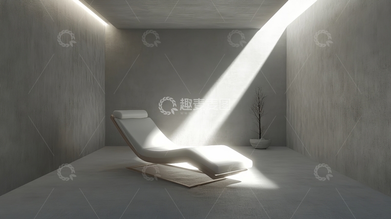 高清大图下载【趣麦麦图】阳光穿透的简约室内空间