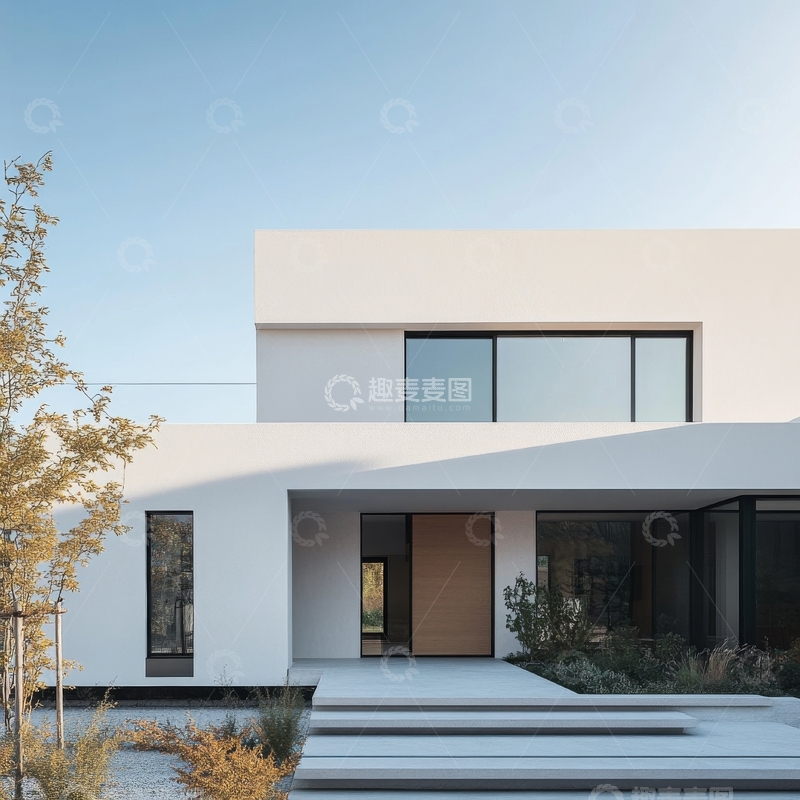 高清大图下载【趣麦麦图】现代简约风格的白色建筑