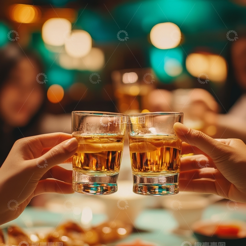 高清大图下载【趣麦麦图】举杯共饮，温馨聚会时刻