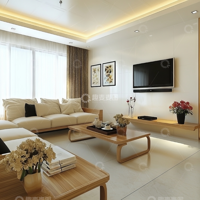 高清大图下载【趣麦麦图】现代简约客厅设计