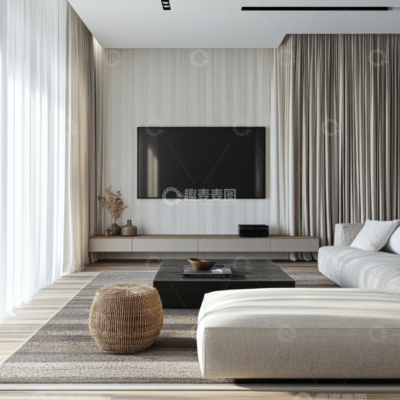 高清大图下载【趣麦麦图】现代简约客厅设计