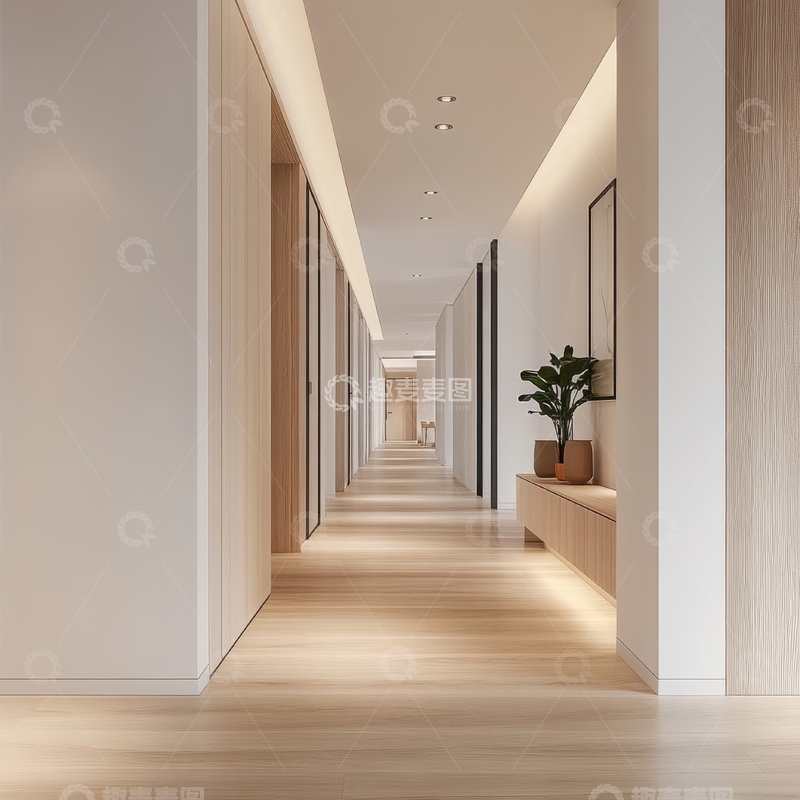 高清大图下载【趣麦麦图】现代简约风格的走廊设计