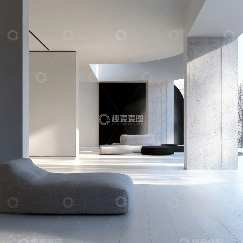高清大图下载【趣麦麦图】现代简约室内设计客厅