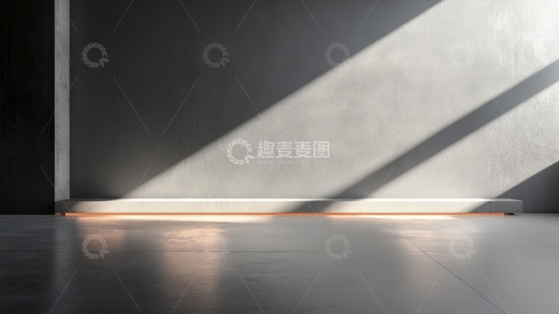 高清大图下载【趣麦麦图】光影交错的现代室内角落