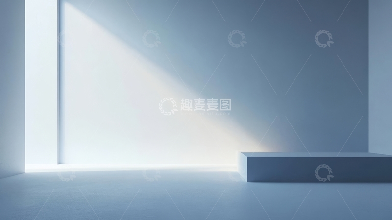 高清大图下载【趣麦麦图】光线透过窗户照亮的简约室内空间