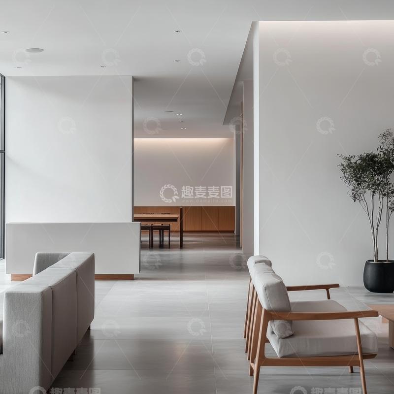 高清大图下载【趣麦麦图】现代简约室内设计客厅场景