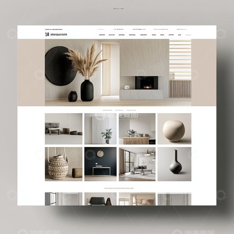 高清大图下载【趣麦麦图】现代室内设计展示网站