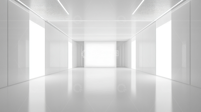 高清大图下载【趣麦麦图】简约白色空间，空旷明亮