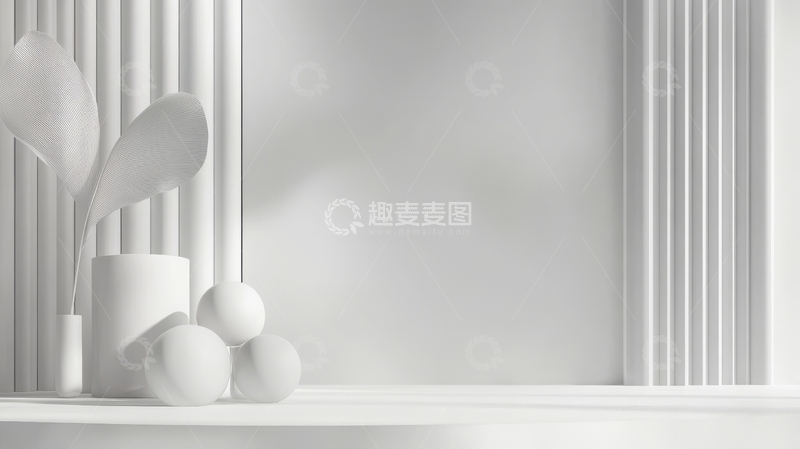 高清大图下载【趣麦麦图】简约白色静物展示