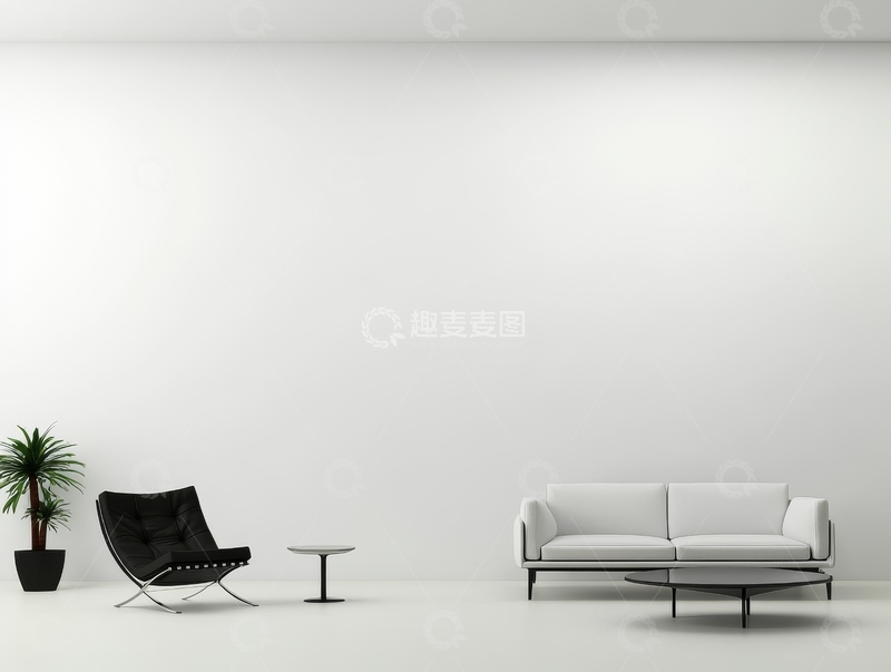 高清大图下载【趣麦麦图】简约现代客厅布置