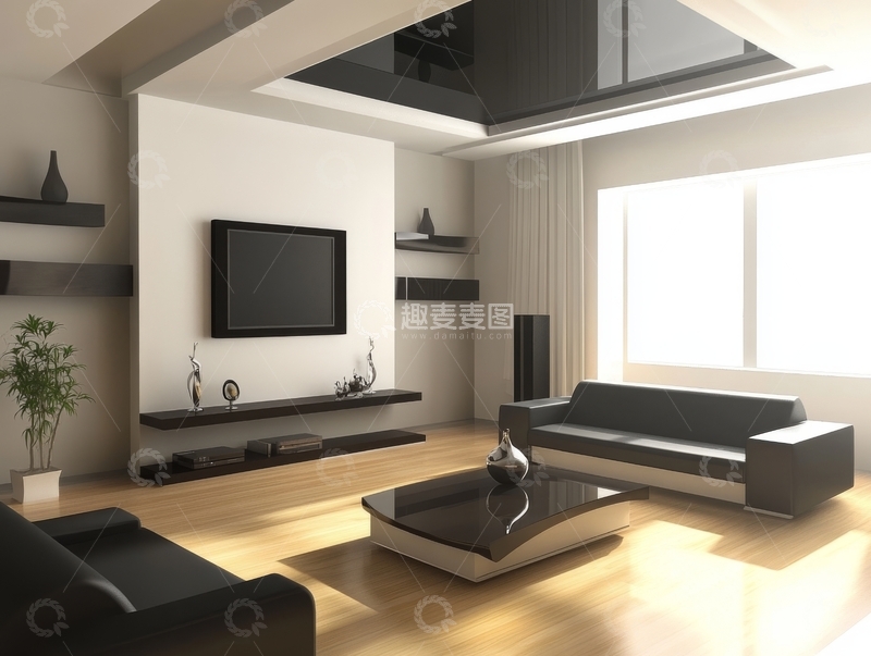 高清大图下载【趣麦麦图】现代简约客厅设计
