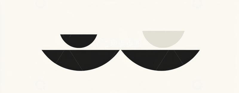 黑白对比的几何图形设计