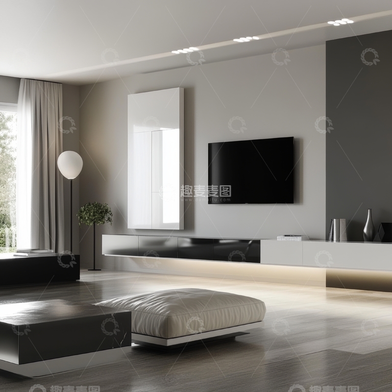 高清大图下载【趣麦麦图】现代简约客厅设计