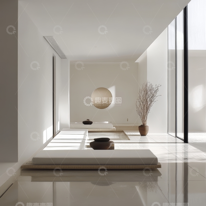 高清大图下载【趣麦麦图】现代简约室内设计，禅意空间布局