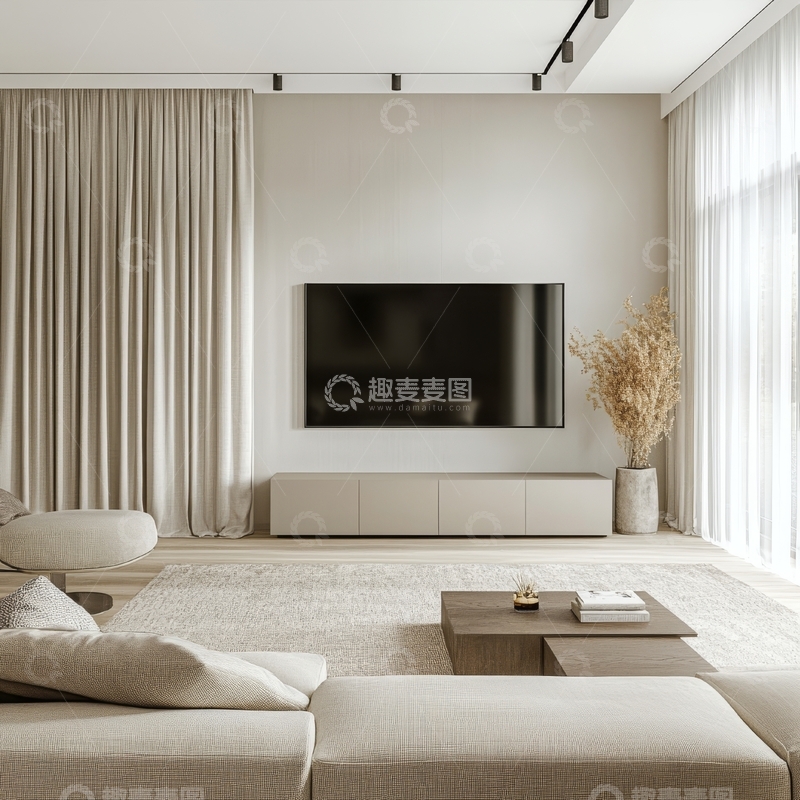 高清大图下载【趣麦麦图】现代简约客厅设计