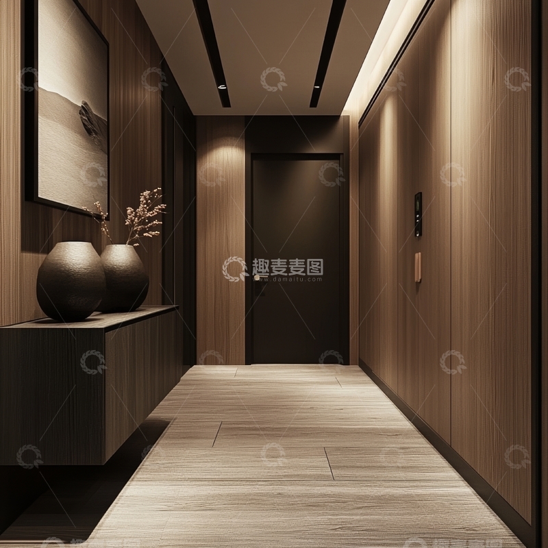 高清大图下载【趣麦麦图】现代简约风格的室内走廊设计