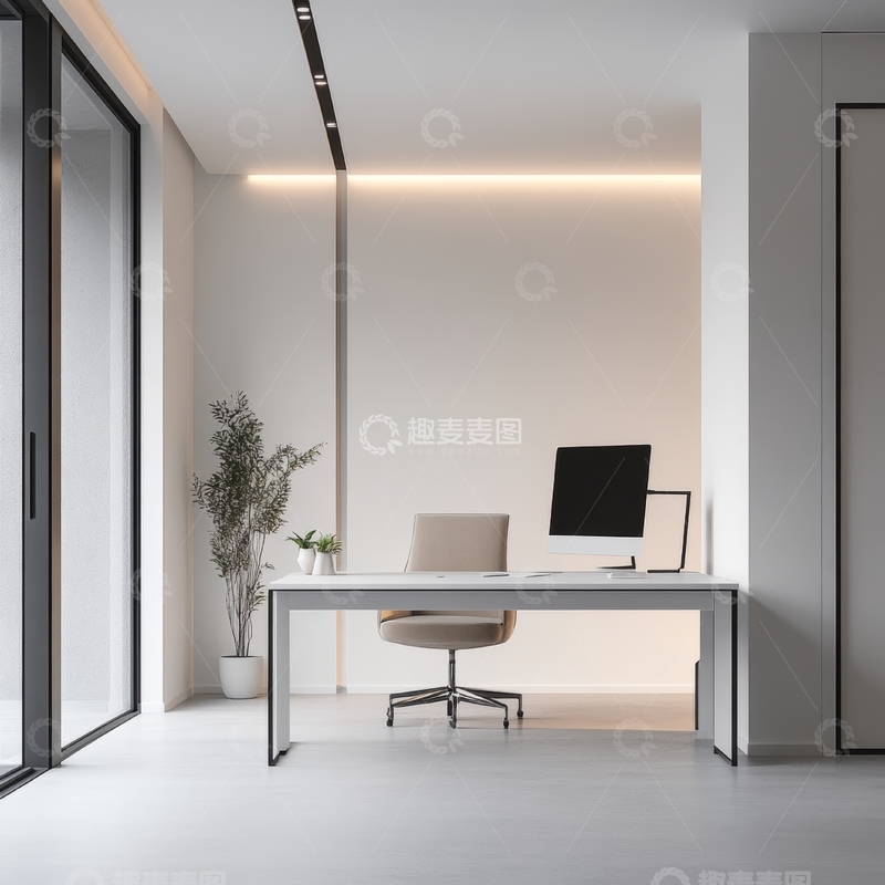 高清大图下载【趣麦麦图】现代简约办公室内部设计