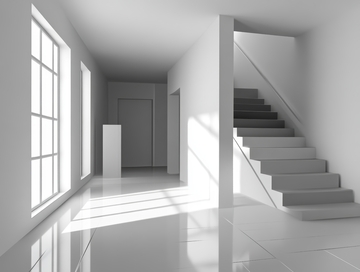 现代简约室内楼梯与采光设计