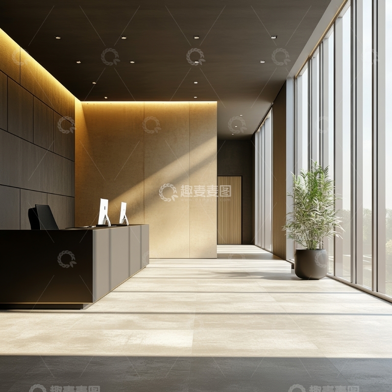 高清大图下载【趣麦麦图】现代简约办公室接待区